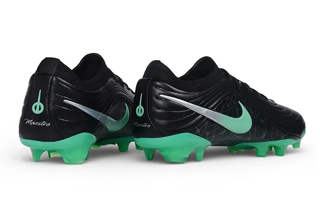Nike Phantom GT Black Green Gradient Firm-Ground Soccer Shoes 5