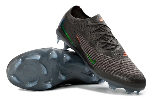 Nike Phantom GT Black Iridescent Green Firm-Ground Soccer Shoes 12