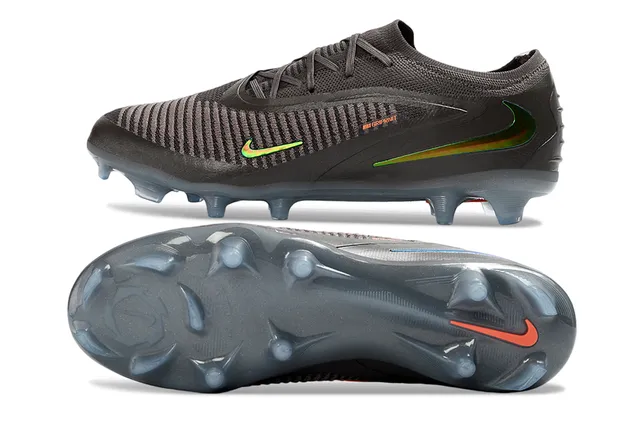 Nike Phantom GT Black Iridescent Green Firm-Ground Soccer Shoes 14