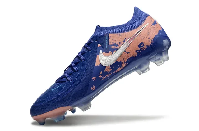 Nike Phantom GT أزرق وكورال تريكو مشقق Firm-Ground حذاء كرة القدم 3