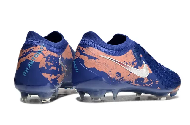 Nike Phantom GT أزرق وكورال تريكو مشقق Firm-Ground حذاء كرة القدم 5