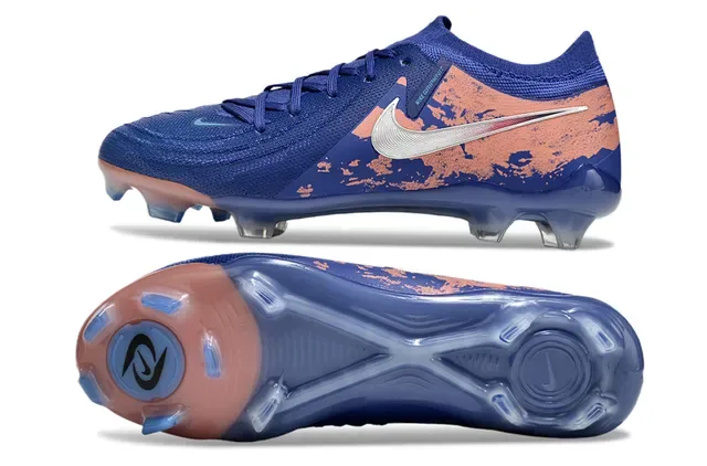Nike Phantom GT أزرق وكورال تريكو مشقق Firm-Ground حذاء كرة القدم 6