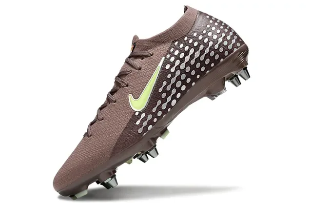 Nike Phantom GT Chaussures de Football Marron Vert Upper Knit Wave-Dot Pattern Semelle Firm-Ground 3