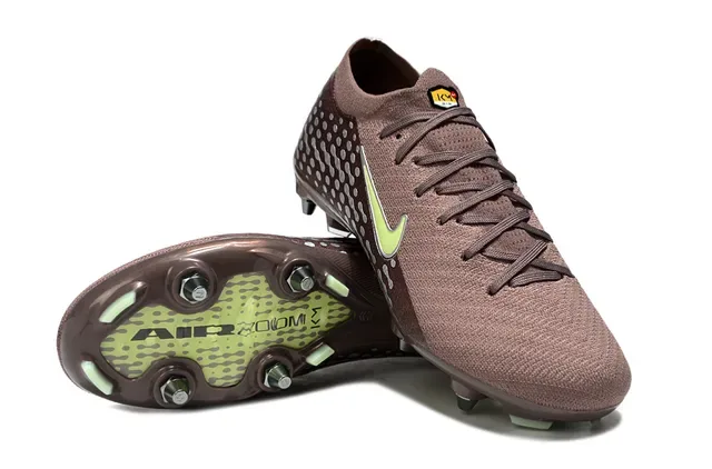 Nike Phantom GT Chaussures de Football Marron Vert Upper Knit Wave-Dot Pattern Semelle Firm-Ground 4