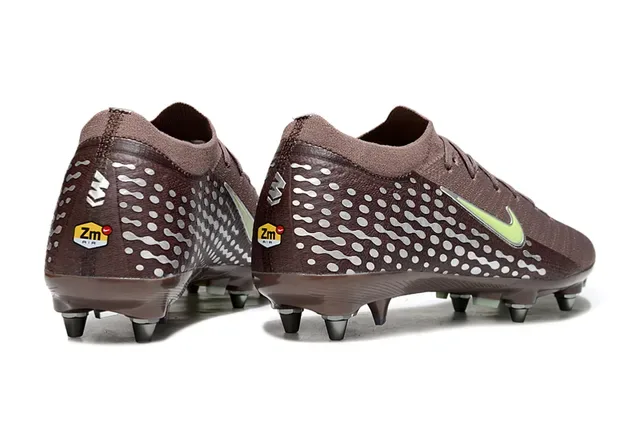 Nike Phantom GT Chaussures de Football Marron Vert Upper Knit Wave-Dot Pattern Semelle Firm-Ground 5