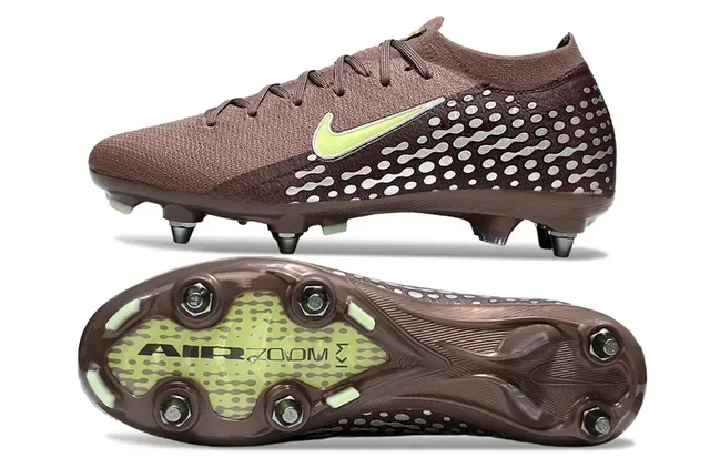 Nike Phantom GT Chaussures de Football Marron Vert Upper Knit Wave-Dot Pattern Semelle Firm-Ground 6