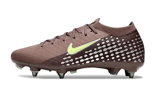 Nike Phantom GT Chaussures de Football Marron Vert Upper Knit Wave-Dot Pattern Semelle Firm-Ground 7