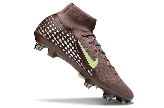 Nike Phantom GT Marron Vert Lime Wave-Overlay Firm-Ground Chaussures de football 2