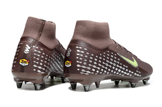 Nike Phantom GT Marron Vert Lime Wave-Overlay Firm-Ground Chaussures de football 5