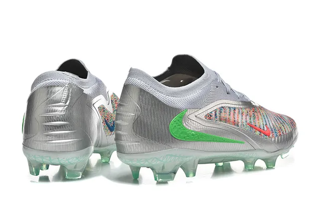 Nike Phantom GT Multicolor Knit Silver Green Firm-Ground Soccer Shoes 5