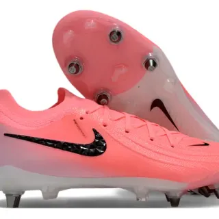 Nike Phantom GT Pink Black Low-Cut Knit Upper Firm-Ground 足球鞋