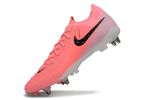 Nike Phantom GT Pink Black Low-Cut Knit Upper Firm-Ground sapatos de futebol 3