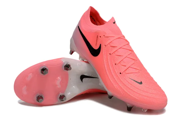 Nike Phantom GT Pink Black Low-Cut Knit Upper Firm-Ground sapatos de futebol 4