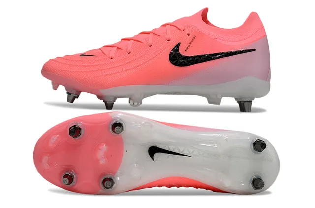 Nike Phantom GT Pink Black Low-Cut Knit Upper Firm-Ground sapatos de futebol 6