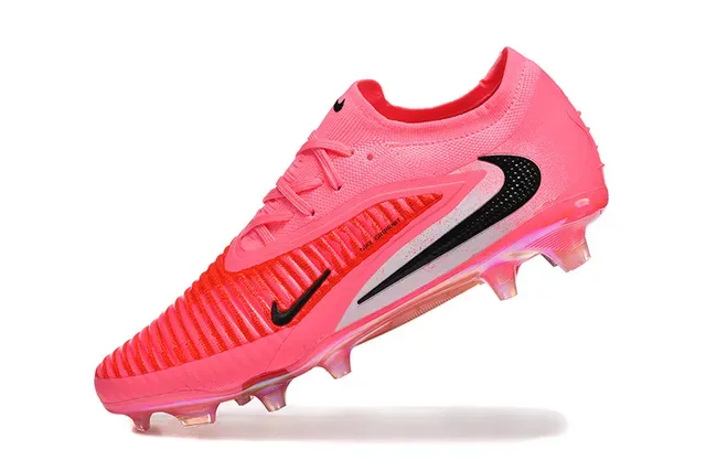 Nike Phantom GT وردي أسود شفاف أرضية صلبة أحذية كرة القدم 4