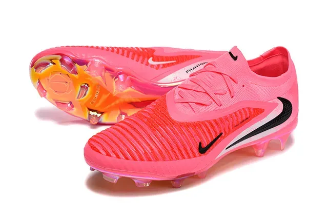 Nike Phantom GT وردي أسود شفاف أرضية صلبة أحذية كرة القدم 6
