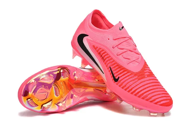 Nike Phantom GT وردي أسود شفاف أرضية صلبة أحذية كرة القدم 7
