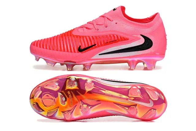 Nike Phantom GT وردي أسود شفاف أرضية صلبة أحذية كرة القدم 10