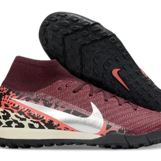 Nike Phantom GT Turf Burgundy Leopard Print Turf Soccer Shoes