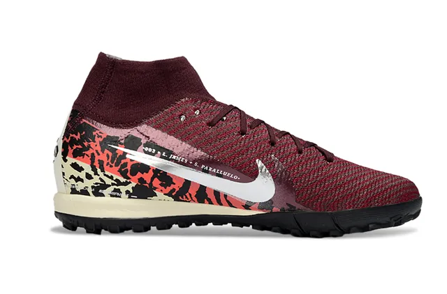 Nike Phantom GT Turf chaussures de football bordeaux avec imprimé léopard pour pelouse 7
