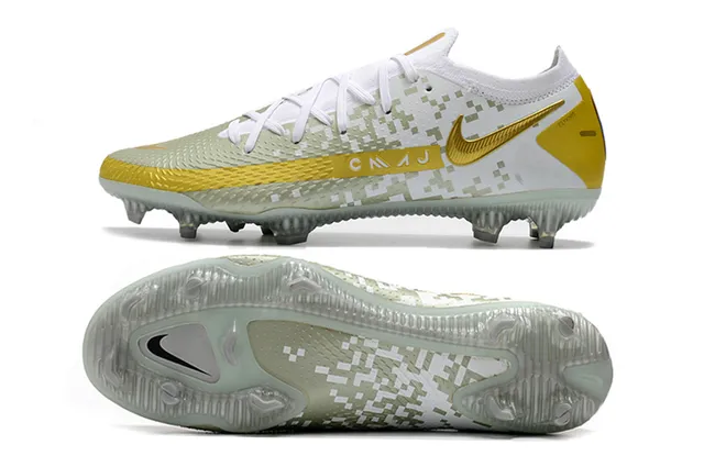 Nike Phantom GT White Firm-Ground Soccer Shoes 16