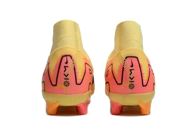 Nike Phantom GT Yellow Pink High-Cut Sock-Fit Collar Firm-Ground Soccer Shoes 4