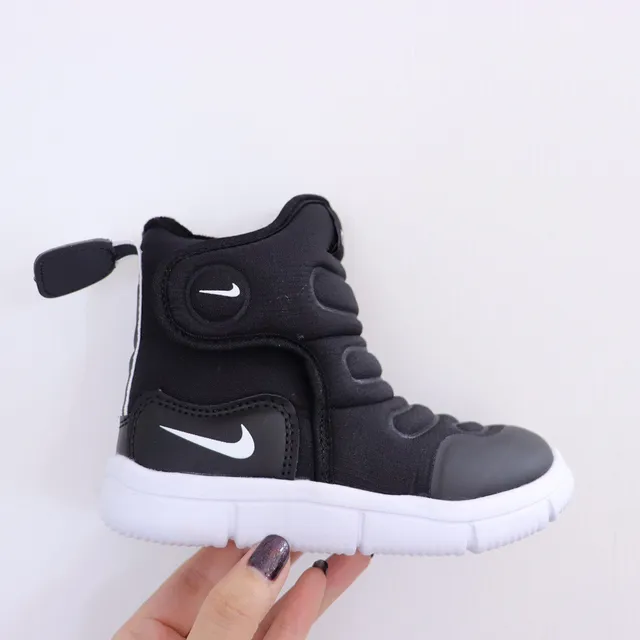 Nike Bottes de neige isolées rose et vert à col rembourré haute 14
