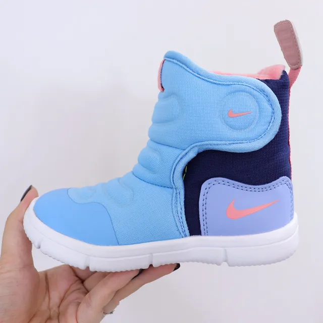 Nike Bottes de neige isolées rose et vert à col rembourré haute 20