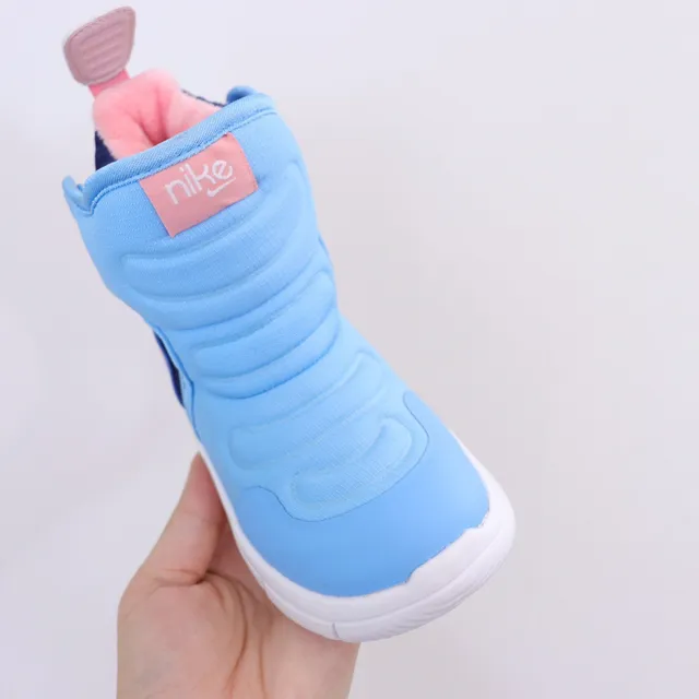 Nike Bottes de neige isolées rose et vert à col rembourré haute 21