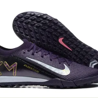 Nike Morado Negro Knit Upper Outsole Turf Zapatillas de Fútbol
