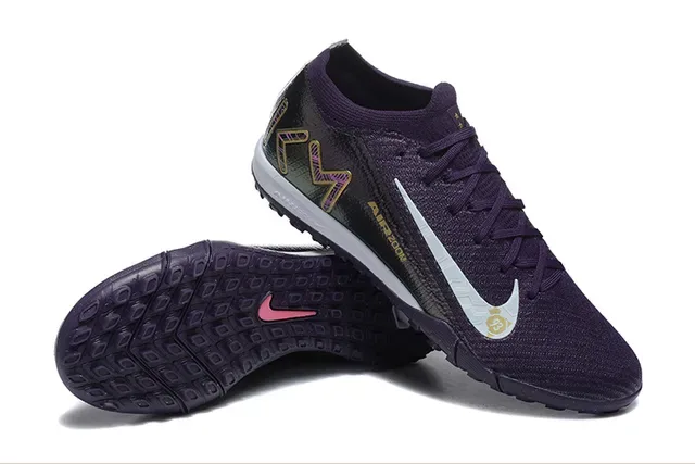 Nike Violet Noir Knit Upper Outsole Turf Chaussures de Football 6