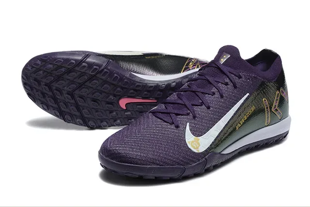 Nike Violet Noir Knit Upper Outsole Turf Chaussures de Football 7