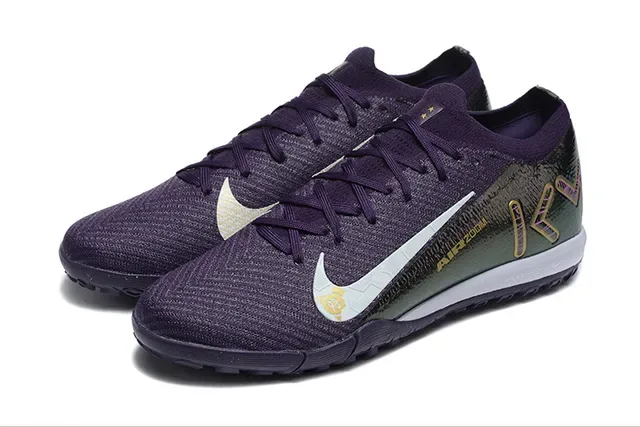 Nike Violet Noir Knit Upper Outsole Turf Chaussures de Football 8