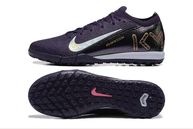 Nike Violet Noir Knit Upper Outsole Turf Chaussures de Football 9