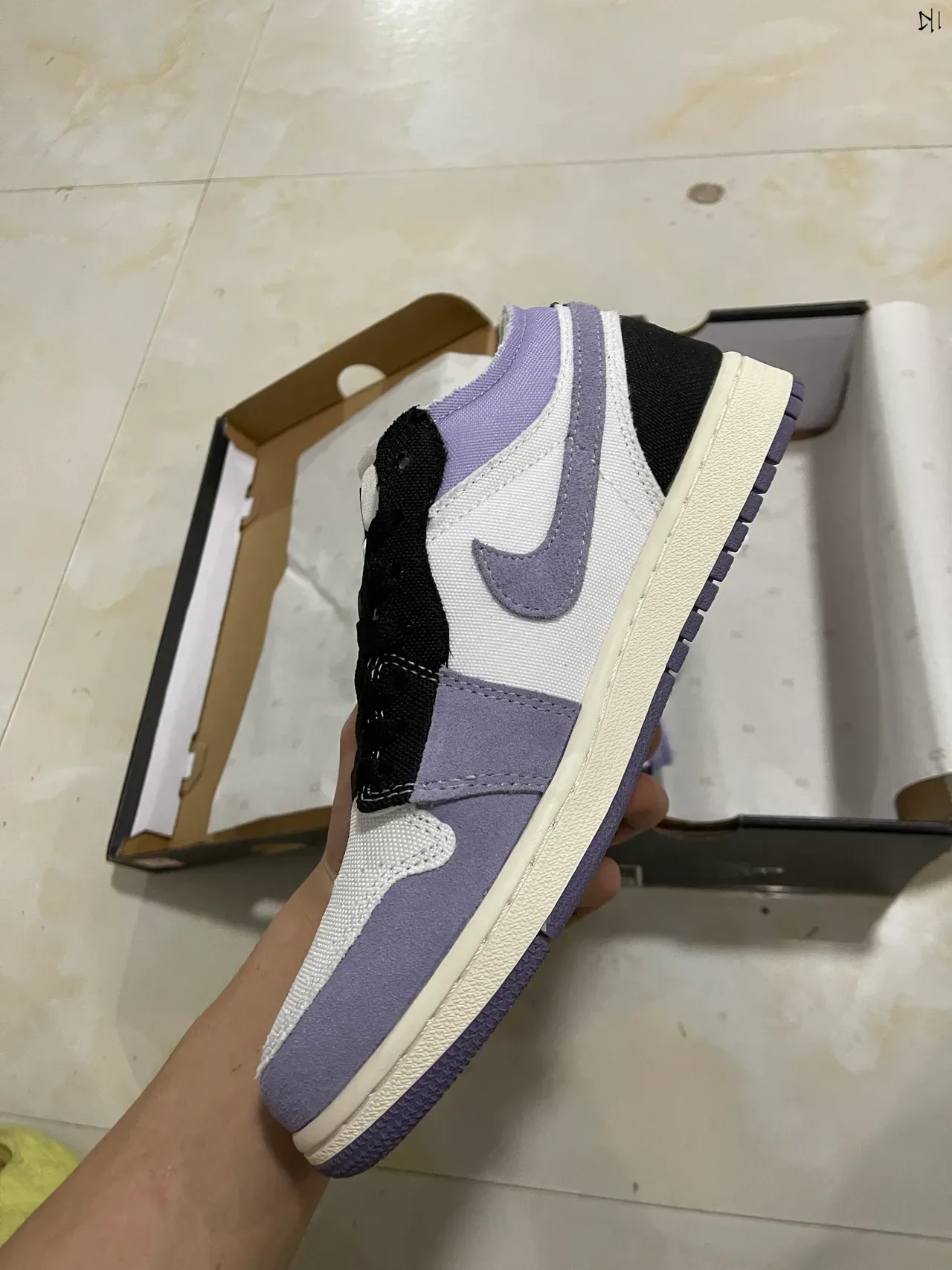 Nike Violet Noir Low-Top Matériau Mixte Partie Supérieure Chaussures Lifestyle 4