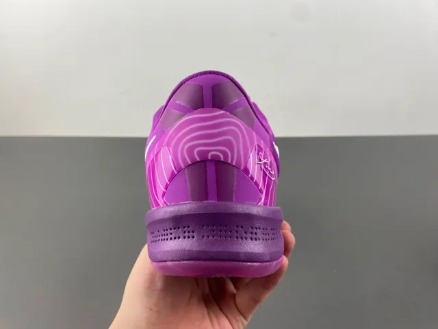 Nike Violet Blanc Tige Tricot Silhouette Basse Chaussures de Basketball 4