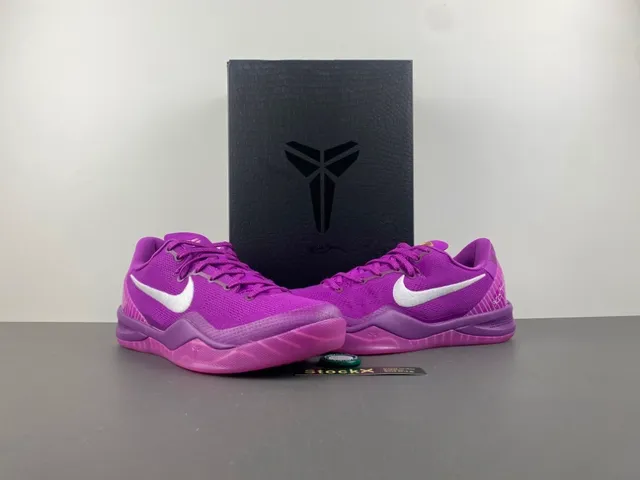 Nike Violet Blanc Tige Tricot Silhouette Basse Chaussures de Basketball 14