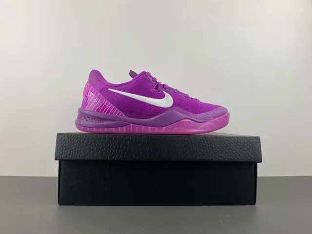 Nike Violet Blanc Tige Tricot Silhouette Basse Chaussures de Basketball 16