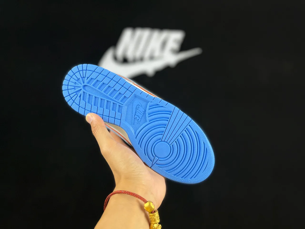 Nike SB Dunk Low Light Blue Orange Skateboard Shoes 4