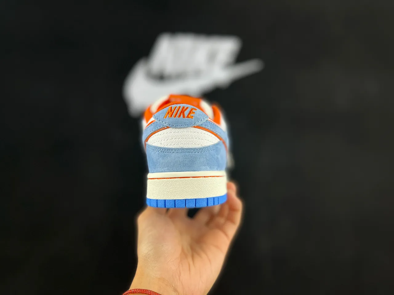 Nike SB Dunk Low Light Blue Orange Skateboard Shoes 7