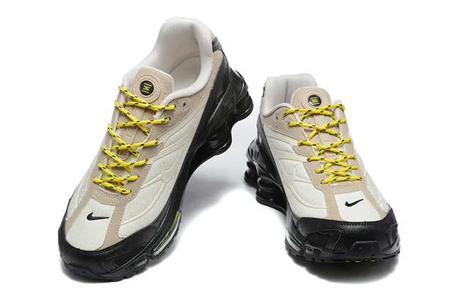 Nike Shox TL Beige White Black Yellow Lifestyle Sneakers 4