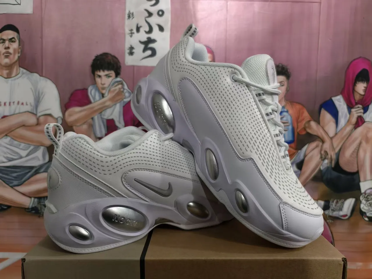 Nike Shox White Silver Perforated Mesh Chunky Sneakers 3