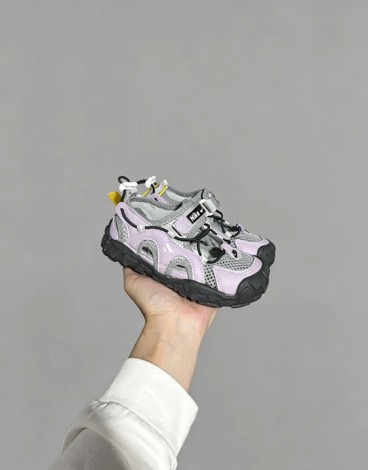 Nike Sandales Argent Bleu Ouvertes à l'Avant-Pied avec Overlay Malla et Synthétique Casual 4