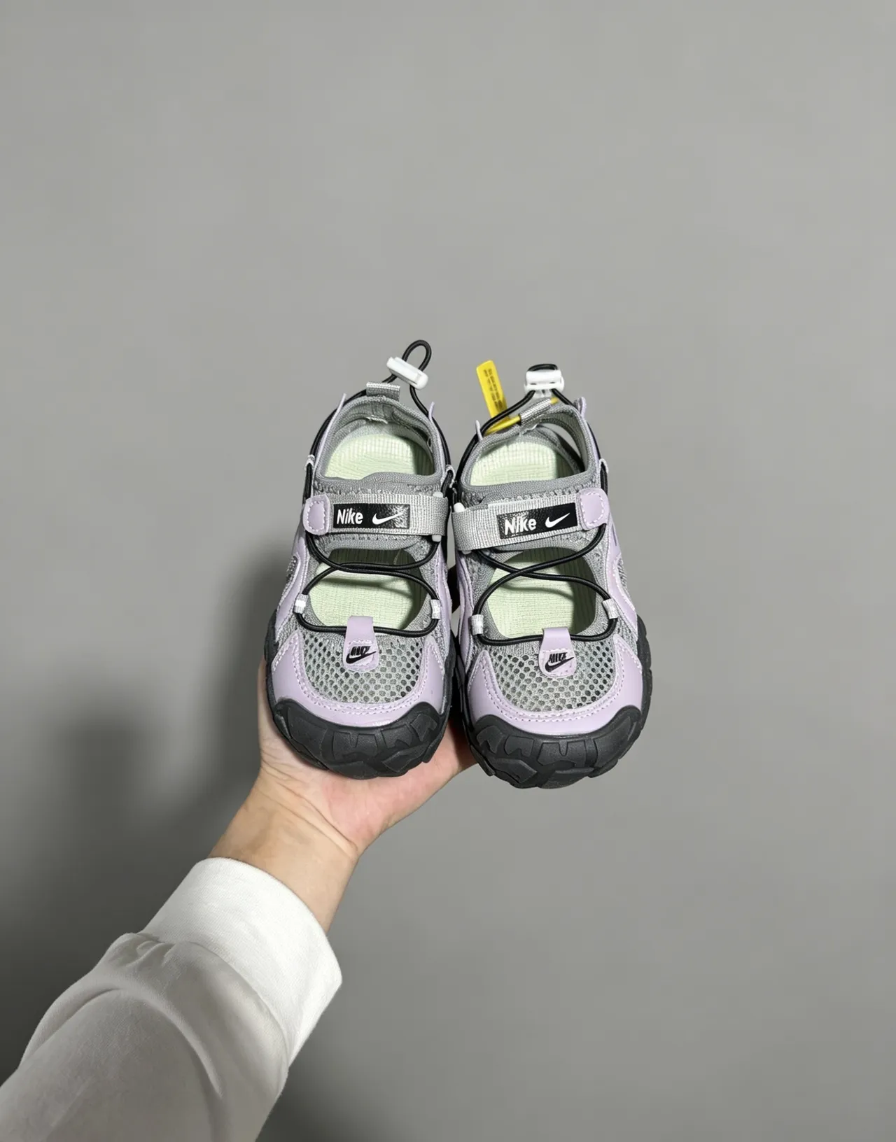 Nike Sandales Argent Bleu Ouvertes à l'Avant-Pied avec Overlay Malla et Synthétique Casual 5