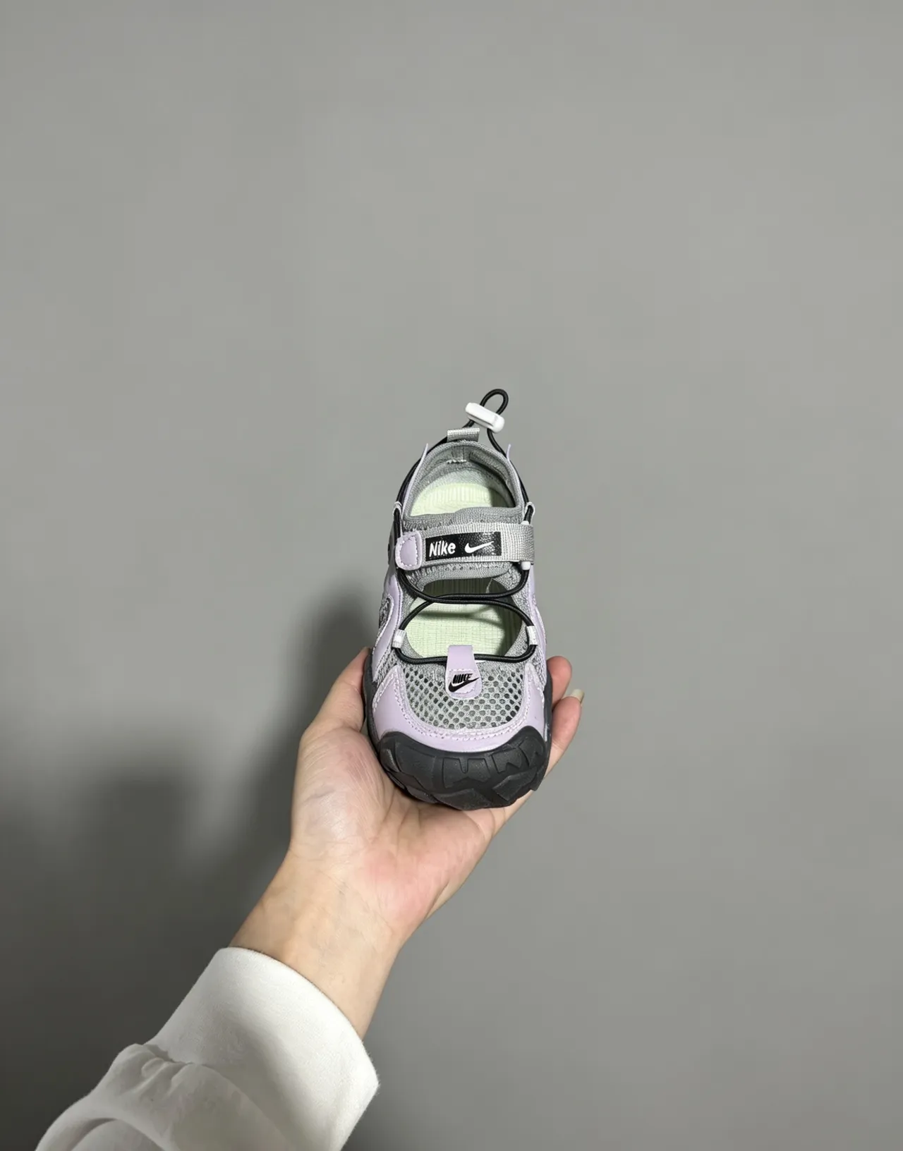 Nike Sandales Argent Bleu Ouvertes à l'Avant-Pied avec Overlay Malla et Synthétique Casual 9