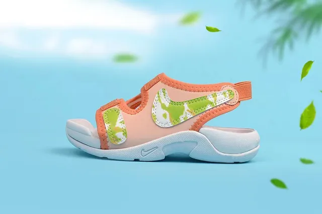 Nike Sunray Adjust Pink Orange Adjustable Strap Molded Sole Casual Sandals 6