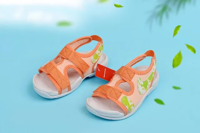 Nike Sunray Adjust Pink Orange Adjustable Strap Molded Sole Casual Sandals 7