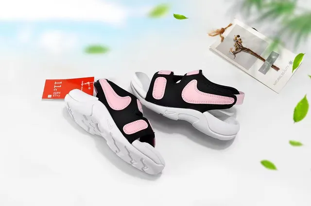Nike Sunray Adjust Pink Orange Adjustable Strap Molded Sole Casual Sandals 20