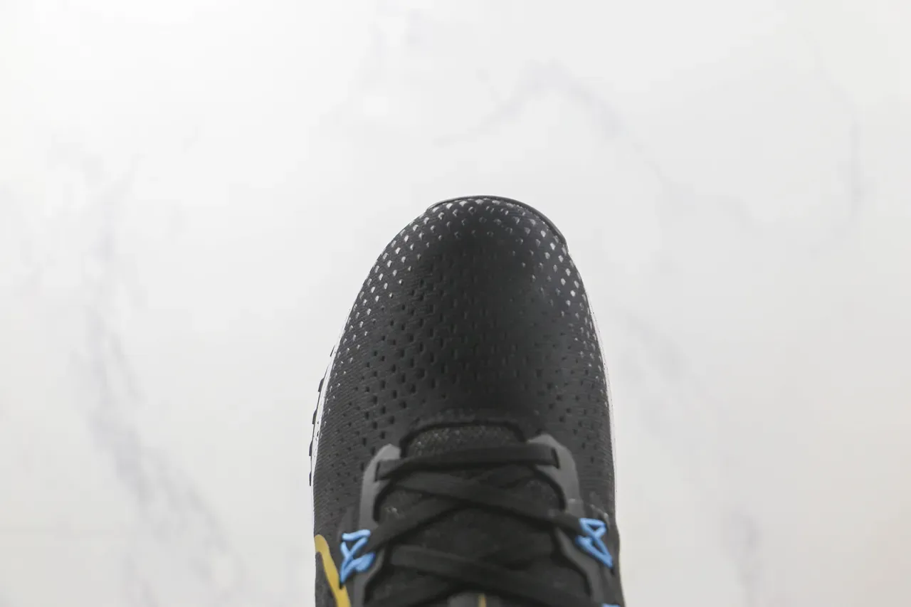 Nike Trail Noir Jaune Tige Maille Perforée Semelle Intermédiaire Blanche Tachetée Chaussures de Running 6