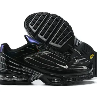 Nike Tuned Air Black Purple Layered Synthetic Cage Overlays Translucent Visible Unit Lifestyle Sneakers